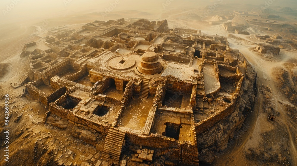 Excavation of ancient Mohenjo-Daro ruins in the Sindh province